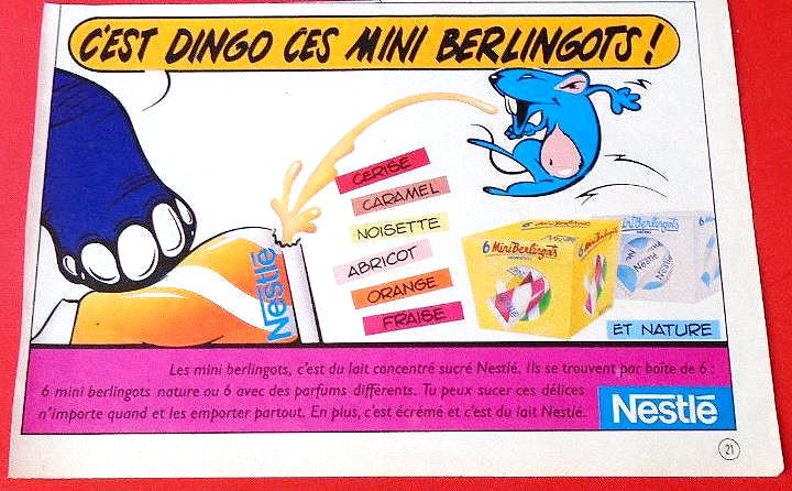 mini berlingots aromatisé de Nestlé publicité des années 80